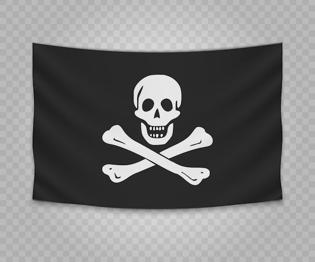 Realistyczna Wisząca Flaga Pirata Jolly Roger