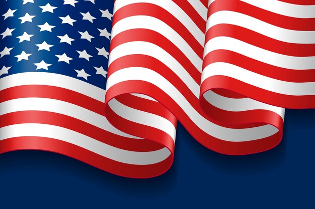 Realistyczne American flag background