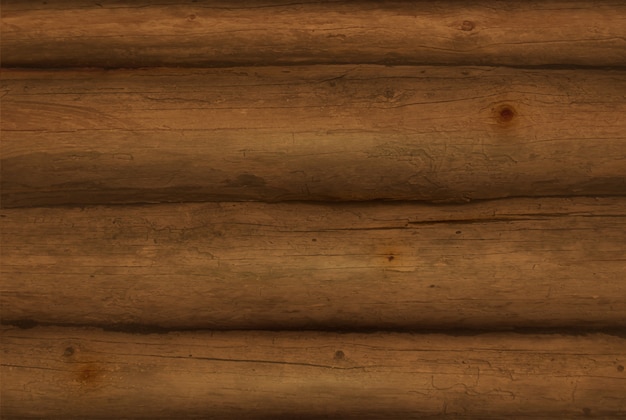 Plik wektorowy realistyczne brązowe drewniane kłody