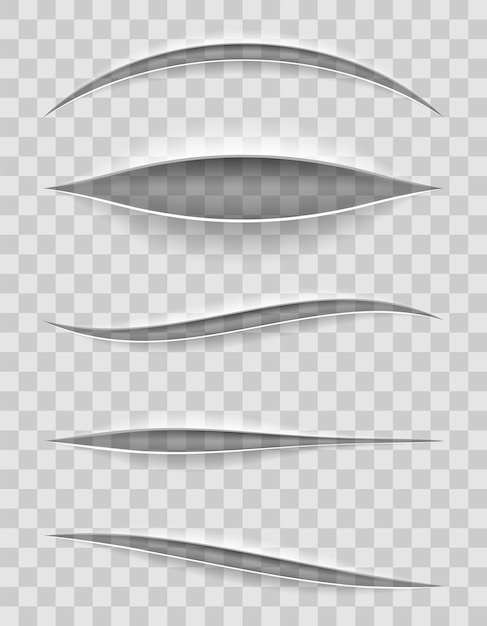 Plik wektorowy realistyczne cięcia papieru nożem z przezroczystym tłem dla ilustracji wektorowych projektu