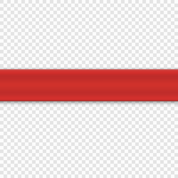 Realistyczne Czerwona Wstążka Na Białym Tle