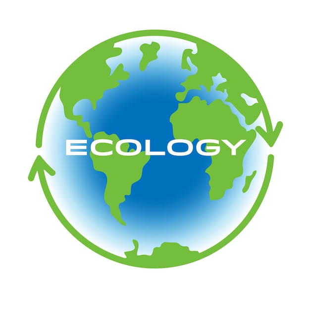 Realistyczne Logo Ochrony środowiska Recykling Ikony Ziemi