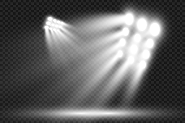 Plik wektorowy realistyczne reflektory oświetleniowe urządzenia oświetleniowe