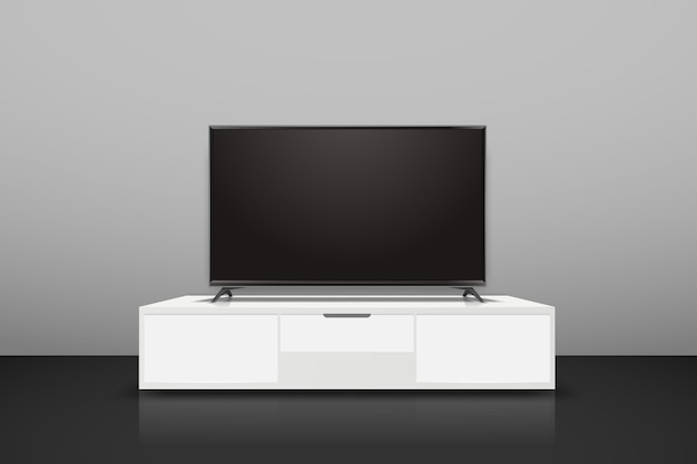 Realistyczne Smart TV makieta.