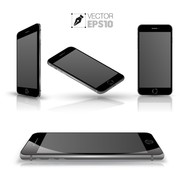 Plik wektorowy realistyczne smartfony wektor zestaw.