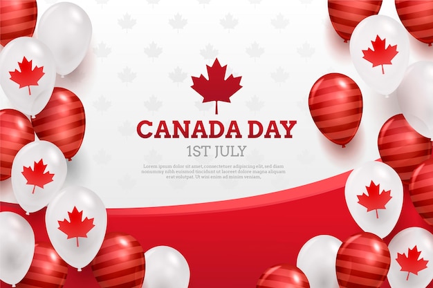 Realistyczne Tło Balonów Kanada Dzień