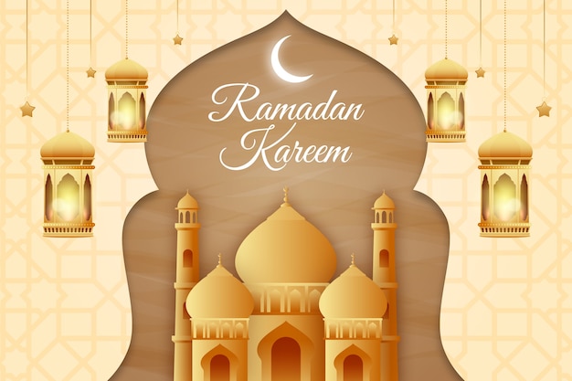 Realistyczne tło ramadan kareem