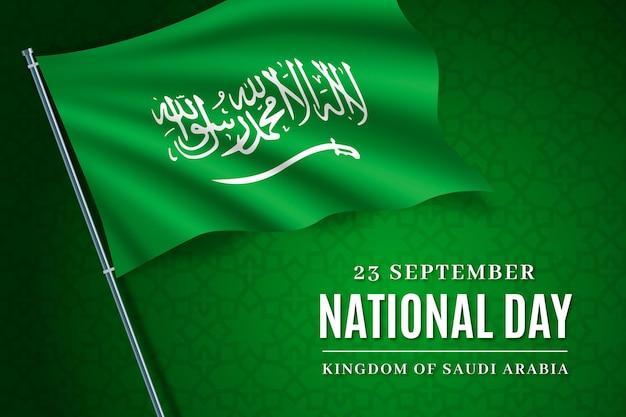 Plik wektorowy realistyczne tło saudyjskiego święta narodowego
