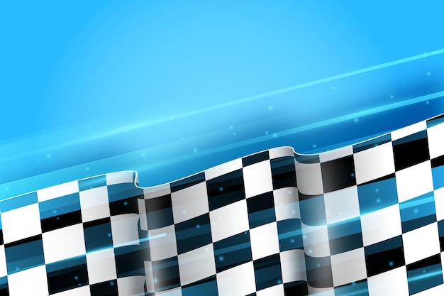 Plik wektorowy realistyczne wyścigi tło flaga z szachownicą