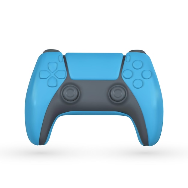 Plik wektorowy realistyczny 3d game pad w stylu kreskówki game stick controller konsola gier wideo game concept vector