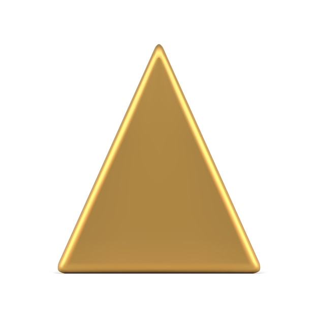 Realistyczny Luksusowy Złoty Trójkąt W Kształcie Piramidy Choinka Zabawka Projekt 3d Szablon Wektor