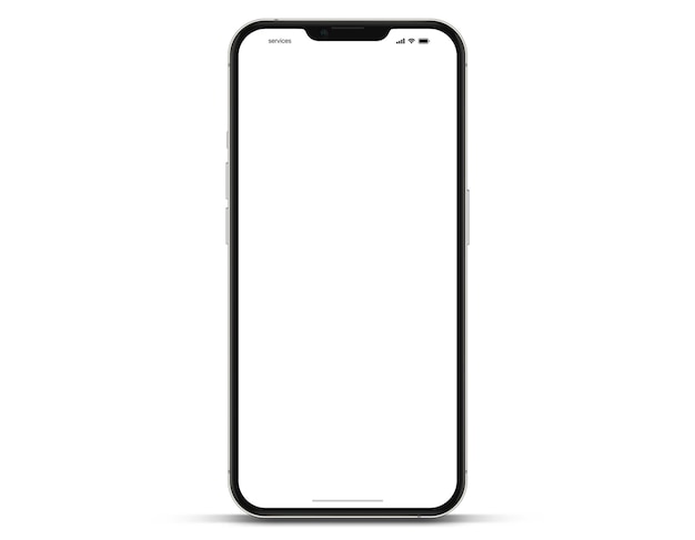Realistyczny makietę smartfona Wektor telefonu komórkowego z izolowanym na białym tle