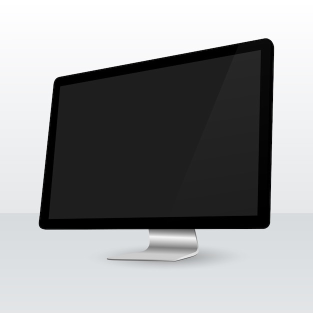 Realistyczny monitor komputera Izolowany ekran komputera