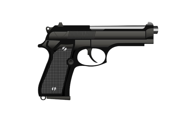 Realistyczny pistolet 3d w wektorze