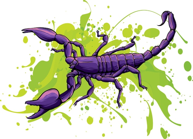 Plik wektorowy realistyczny projekt ilustracji wektorowych skorpiona