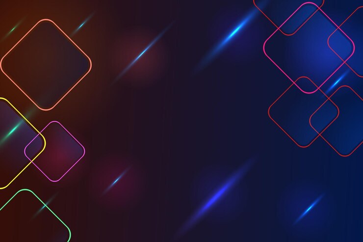 Wektor realistyczny projekt tła z neonowymi światłami