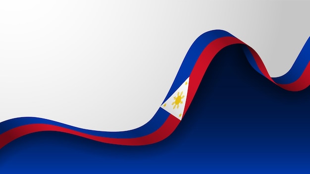 Plik wektorowy realistyczny przycisk z flagą filipin idealny do dowolnego użycia