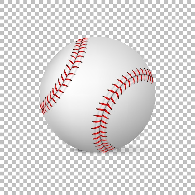 Realistyczny wektor baseball na białym tle, szablon projektu, ilustracja Eps10
