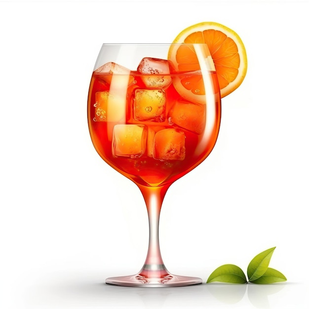 Plik wektorowy realistyczny wektorowy aperol spritz na białym tle