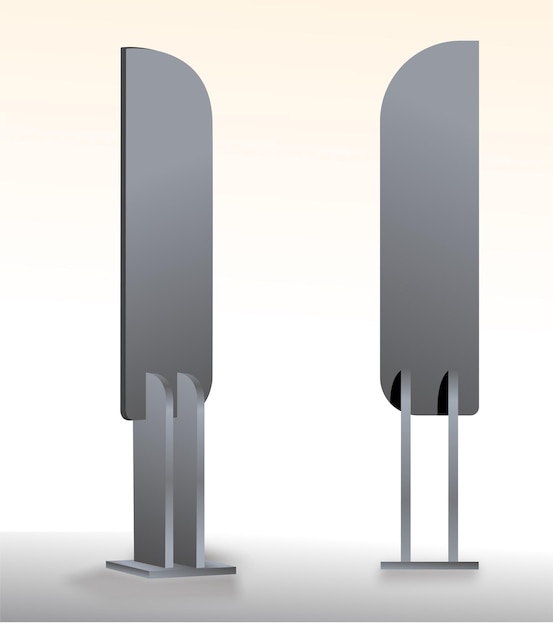 Realistyczny Wektorowy Znak Mock Up Projekt Szablon Metalowy Znak Ilustracja 3D