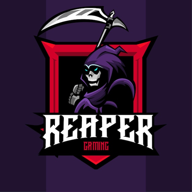 Reaper Esport Maskotka Ilustracja Wektorowa Logo