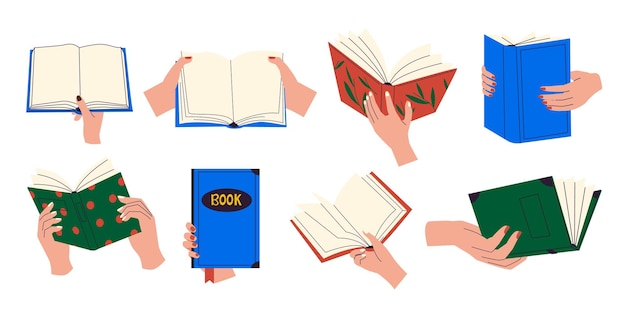 Ręce Trzymające Książki Grupa Ludzi Czytających Razem Koncepcję Edukacji I Uczenia Się Ilustracja Wektorowa Ludzi Czytających I Dzielących Się Kobiece Ramiona Niosące Podręczniki Mleczarskie Studiujące