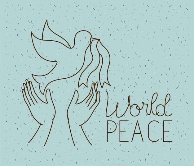 Ręce Z Dove świat Pokoju