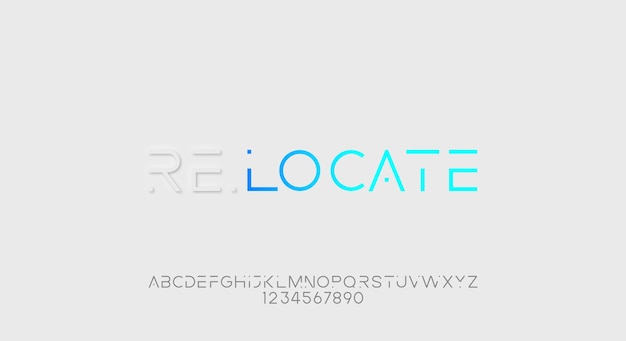 Recolate, Futurystyczna Czcionka Alfabetu Abstrakcyjnej Technologii. Krój Pisma W Przestrzeni Cyfrowej