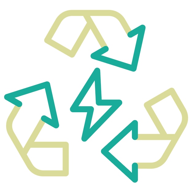 Plik wektorowy recycle energy vector icon illustration of sustainable energy iconset