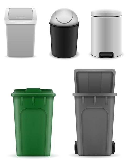 Recykling Kosza Na śmieci Wiadro Stockowa Ilustracja Wektorowa