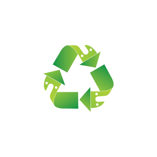 Recykling Logo Symbol Zielonych Strzałek