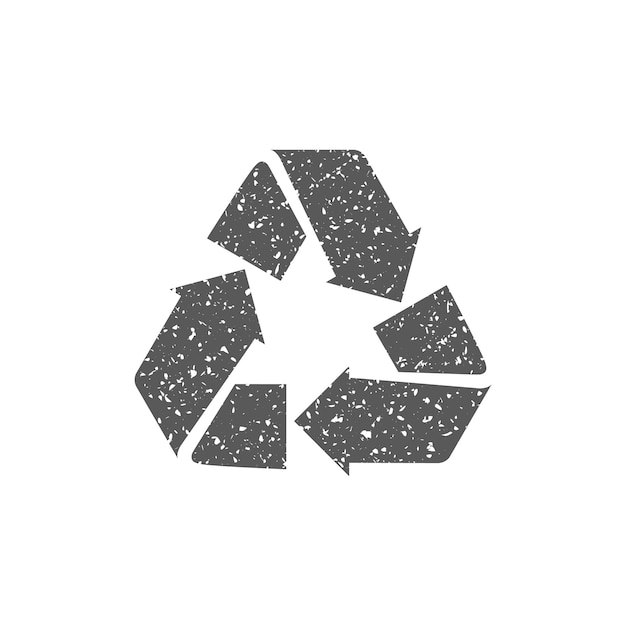 Recykling Symbol Ikona Ilustracja Wektor Grunge Tekstury