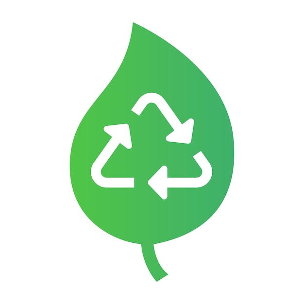 Recyklingu Znak Zielony Liść