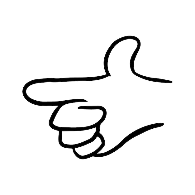 Ręczne gesty dzieci w stylu doodle izolowane Ręcznie narysowane ludzkie ręce wyrażające różne znaki