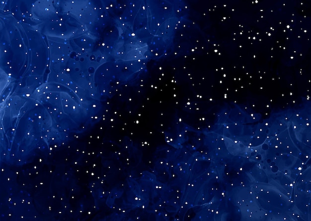 Ręcznie malowane śnieżne tło nocnego nieba
