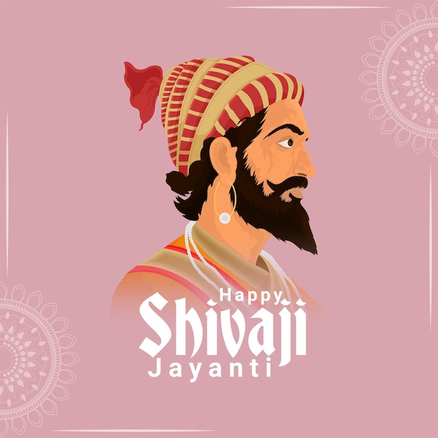 Ręcznie Narysować Ilustrację Obchodów Shivaji Jayanti