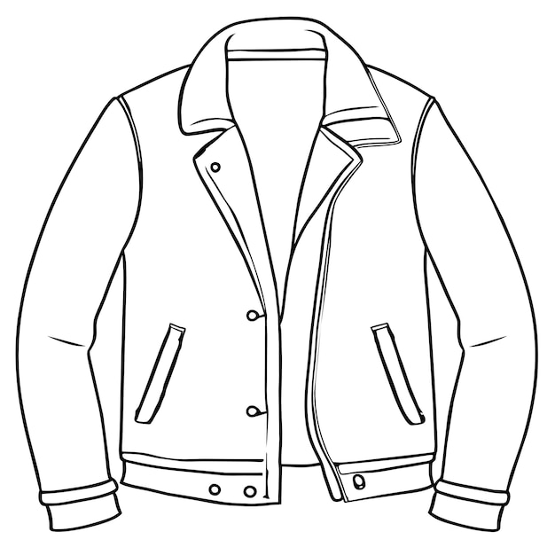 Plik wektorowy ręcznie narysowana ilustracja konturów kurtki