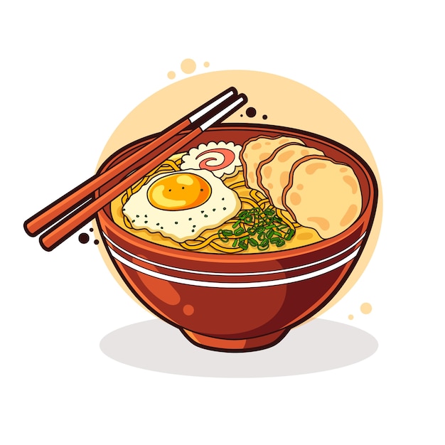 Plik wektorowy ręcznie narysowana ilustracja ramen