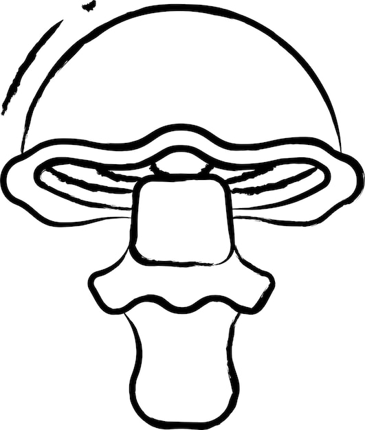 Ręcznie narysowana ilustracja wektorowa Agaricus bisporus