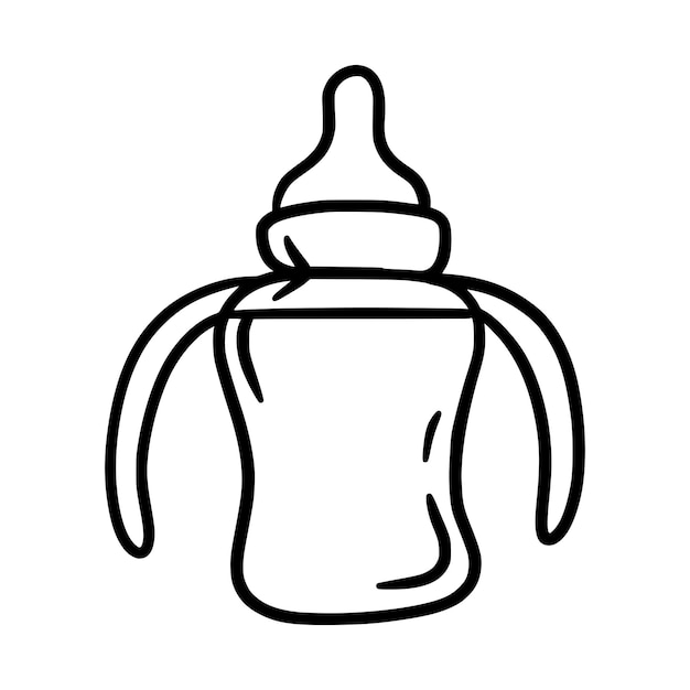 Plik wektorowy ręcznie narysowana ilustracja wektorowa dla dzieci z butelki