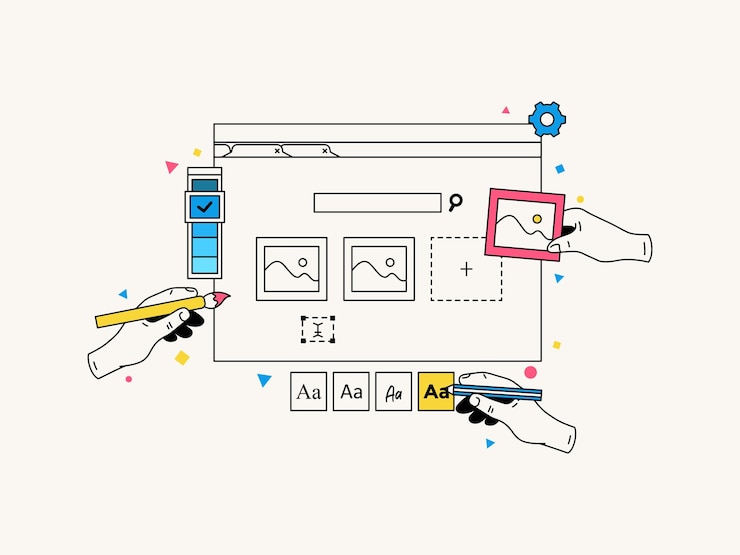 Wektor ręcznie narysowana ilustracja wektorowa dla ui ux