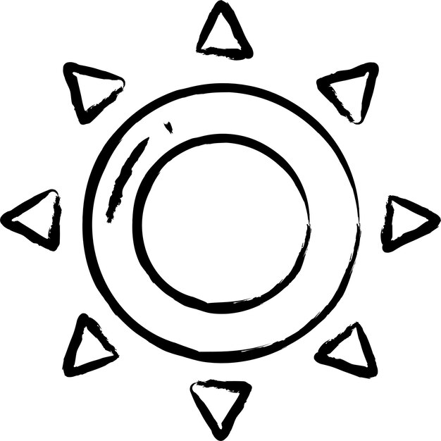 Plik wektorowy ręcznie narysowana ilustracja wektorowa słońca