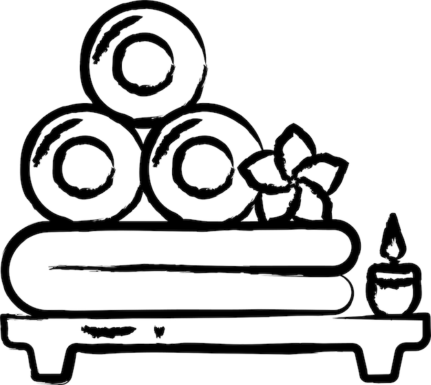 Plik wektorowy ręcznie narysowana ilustracja wektorowa towel roll