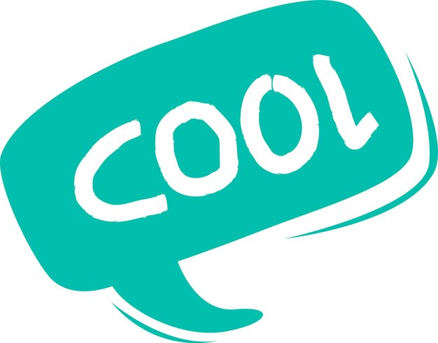 Ręcznie narysowana mowa Cool Bubble