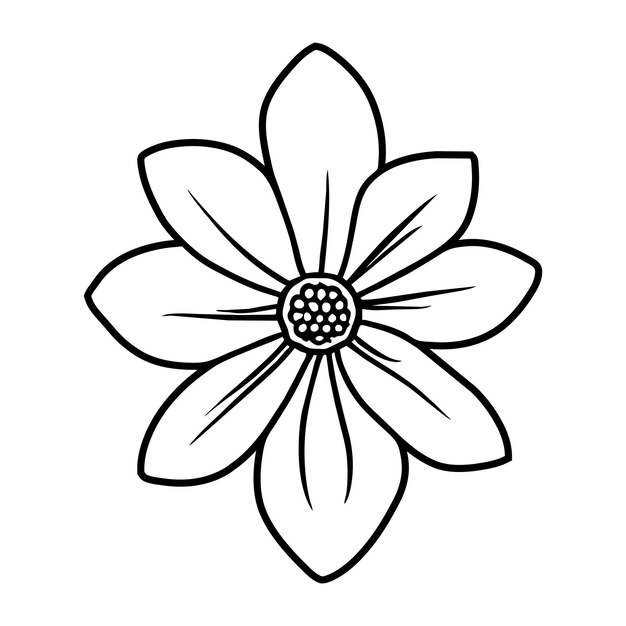 Plik wektorowy ręcznie narysowana prosta ilustracja kwiatów