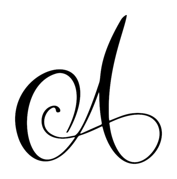 Plik wektorowy ręcznie narysowana wektorowa kaligrafia litera a font skrypt ręcznie napisany styl pędzla