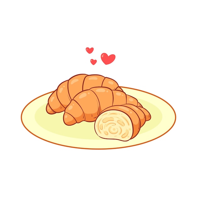 Ręcznie Narysowane Croissanty