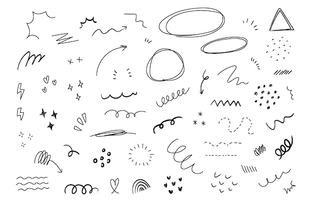 Ręcznie narysowane elementy Doodle