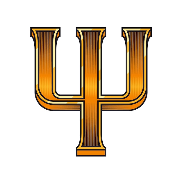 Ręcznie narysowane logo ikony psychologii