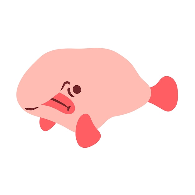 Ręcznie narysowany Blobfish Element.